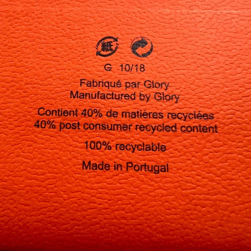Hermes Shopping‎ Bag 11.5X11.5X3.5 Orange Excellent Logo Paper Rope Handle